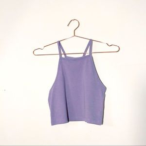 High Neck Lilac Crop Top